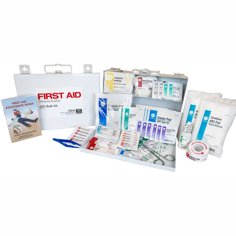 Bulk First Aid Kit, 25-Person, OSHA Standard, Metal Box