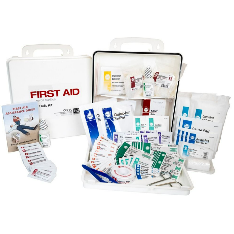 Bulk First Aid Kit, 50-Person, OSHA Standard, Polypropylene Box