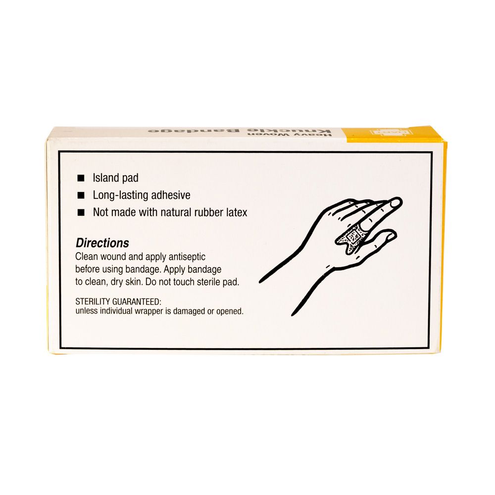 Elastic Knuckle Adhesive Bandages, Heavy Woven Cloth, 1-1/2" x 3", 8 per unit