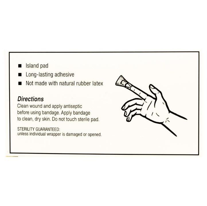 LiteFlex, Fingertip Adhesive Bandages, Light Woven Cloth, 1-3/4" x 2"