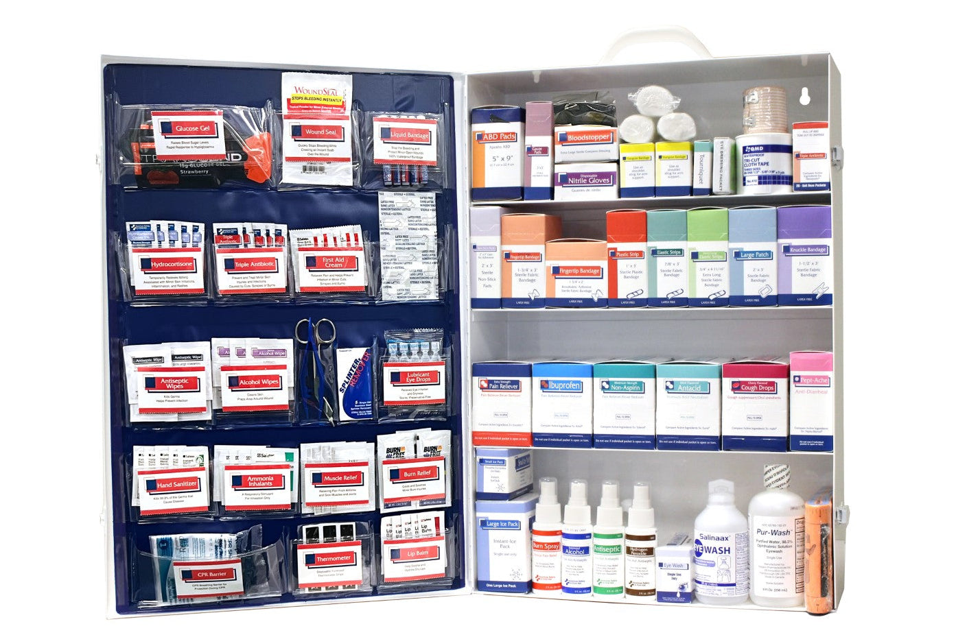 4-Shelf Metal First Aid Cabinet