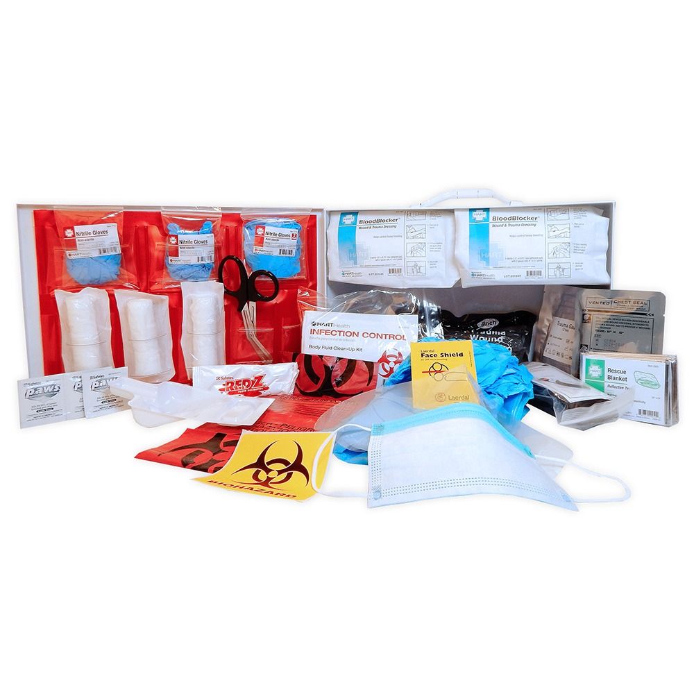 Bleed Control and Clean-Up First Aid Station