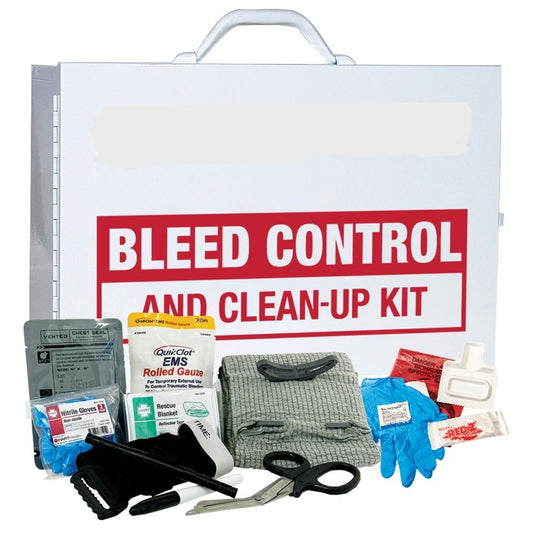 Bleed Control and Clean-Up First Aid Station