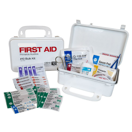 Bulk First Aid Kit, 10-Person, OSHA Standard, Polypropylene Box