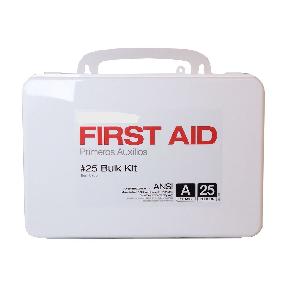 Bulk First Aid Kit, 25-Person, ANSI Class A, Polypropylene Box