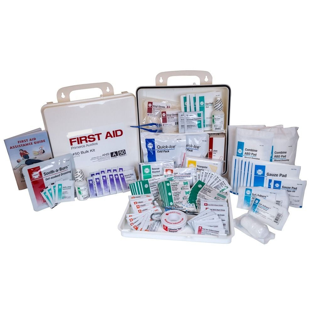 Bulk First Aid Kit, 50-Person, ANSI Class A, Polypropylene Box