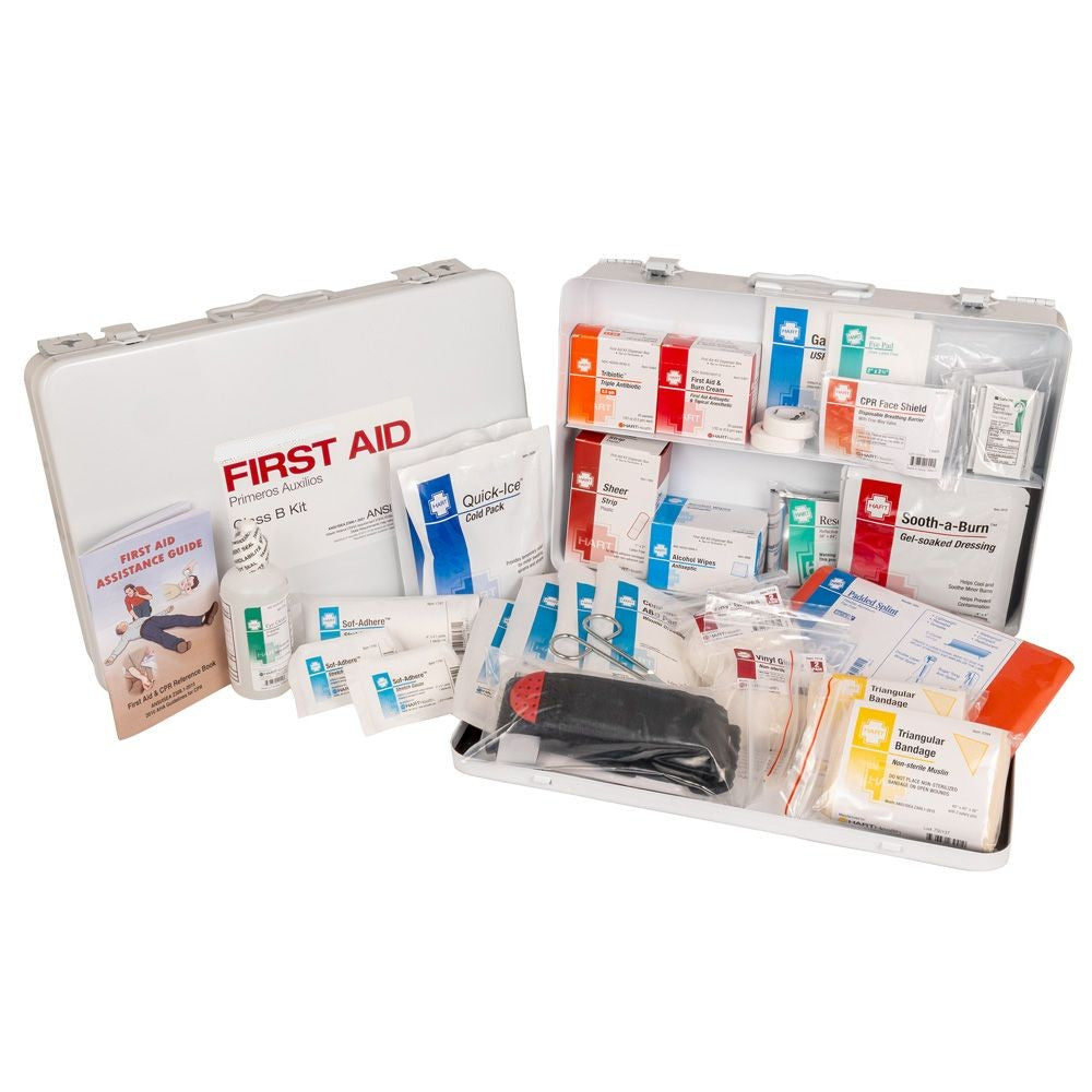 ANSI Class B First Aid Kit, Bulk, Metal Box, Large