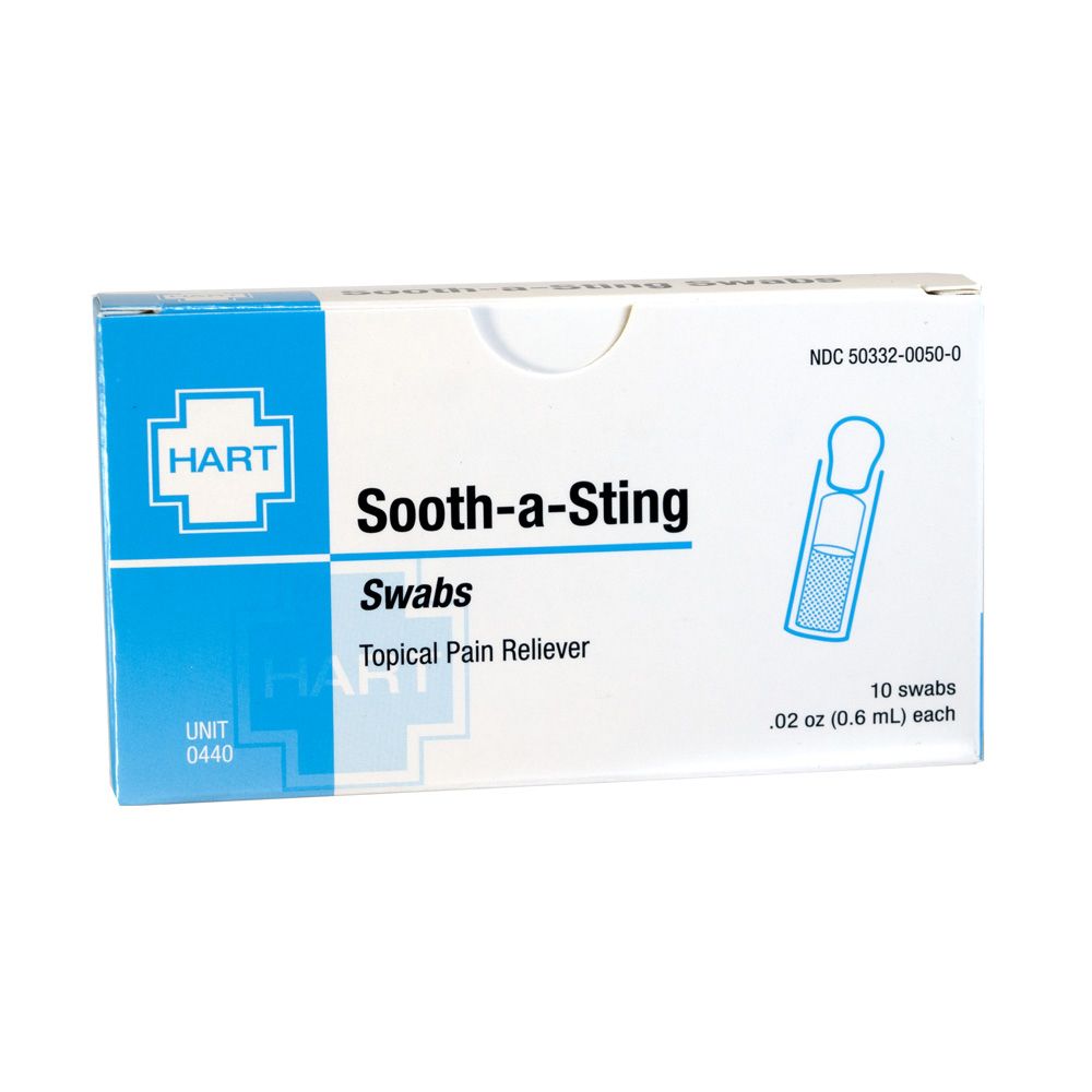 Sooth-A-Sting Swabs, Topical Anesthetic, 6 ml each, 10 per unit