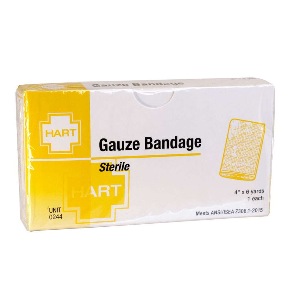 Sterile Gauze Bandage, 4" x 6 yards, 1 per unit