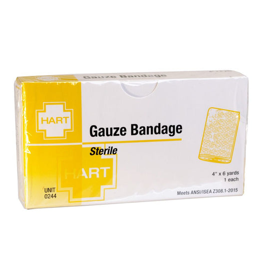 Sterile Gauze Bandage, 4" x 6 yards, 1 per unit